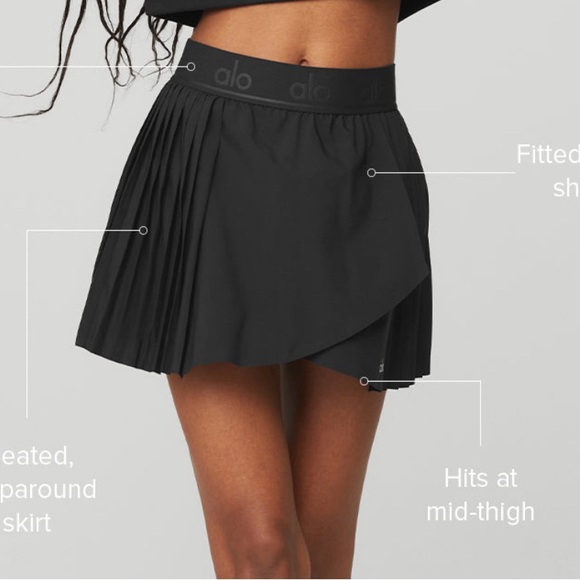 COPY - Alo ACES TENNIS SKIRT Black / M - Picture 1 of 5